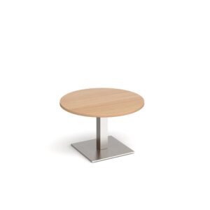 Brescia Circular Coffee Table With Flat Square Base