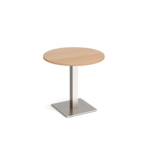 Brescia Circular Dining Table With Flat Square Base