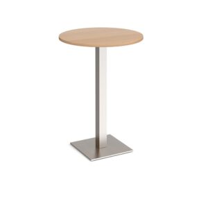 Brescia Circular Poseur Table With Flat Square Base