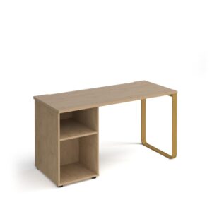 Cairo Sleigh Frame 600mm Deep Desk With Support Pedestal