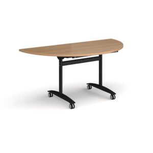 Semi Circular Deluxe Fliptop Meeting Table