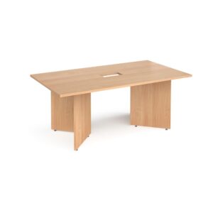 Arrow Head Rectangular Power Ready Boardroom Table