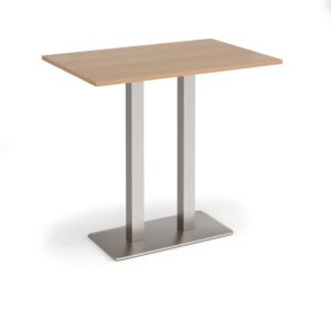 Eros Rectangular Poseur Table With Twin Uprights