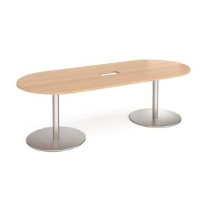 Eternal Radial End Power Ready Boardroom Table