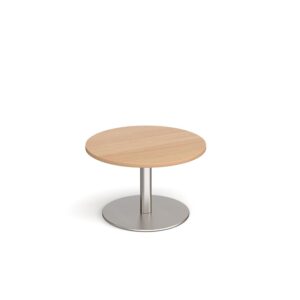 Monza Circular Coffee Table With Flat Round Base